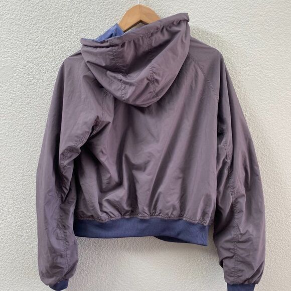 Fabletics Amara Shine Hoodie Jacket Reversible Blue Purple Medium - Picture 4 of 5